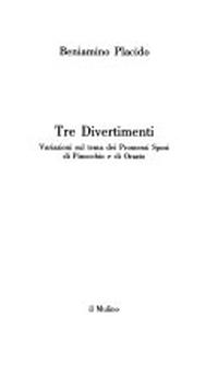 Tre divertimenti